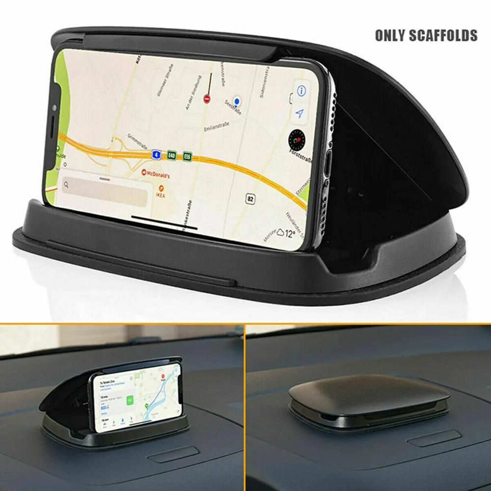 מחזיק טלפון לרכב לדשבורד, מעמד GPS אוניברסלי מסתובב 360 מעלות ללא דבק לטלפון נייד