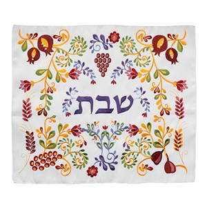 כיסוי חלה בד מהודר עם ריקמה 52X42 ס"מ